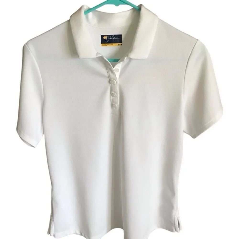 Jack Nicklaus women’s Golf white short sleeve polo shirt SZ Medium